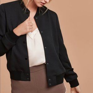 Aritzia Wilfred Black Bomber Jacket